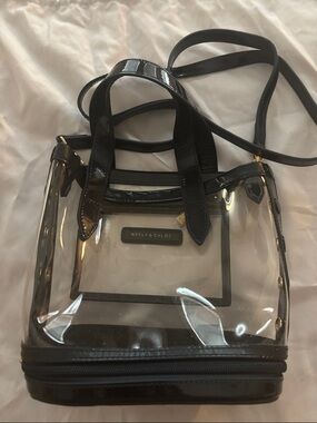 Neely & Chloe Navy Clear Crossbody Bag